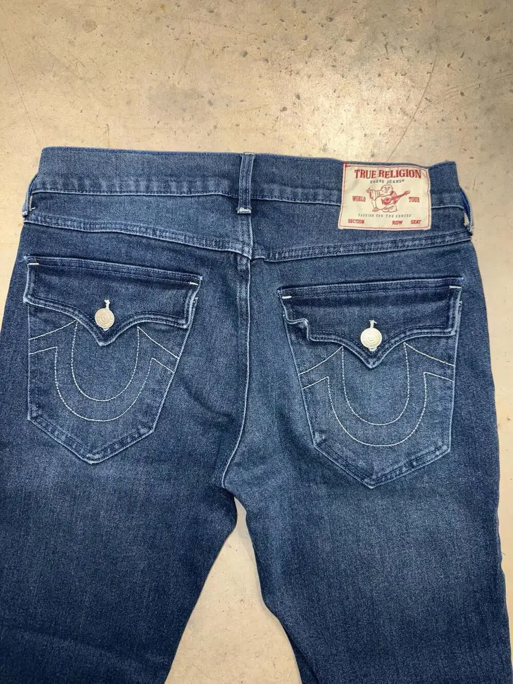 True Religion Rocco Relaxed Skinny Flap Pocket Jeans Size 31